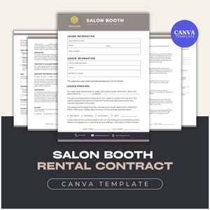 Salon Booth Rental Contract Template: Editable Canva Agreement
