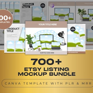 Etsy Mockup Vorlagen: 700+ Canva Mockups mit PLR MRR