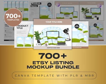 Etsy Listing Mockup Templates: 700+ Canva Mockups with PLR MRR