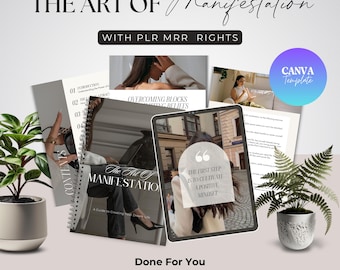 Guía de Manifestación (ebook): Plantilla editable de Canva, PLR MRR