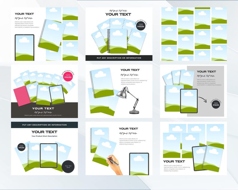 Planner Mockup, Journal Mockup, Etsy Templates, Canva Mockup, Digital Mockups, Product Mockup, Editable Mockup, Printable Mockup, Planner Template, Journal Template, Mockup Bundle