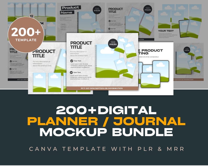 Planner Mockup, Journal Mockup, Etsy Templates, Canva Mockup, Digital Mockups, Product Mockup, Editable Mockup, Printable Mockup, Planner Template, Journal Template, Mockup Bundle