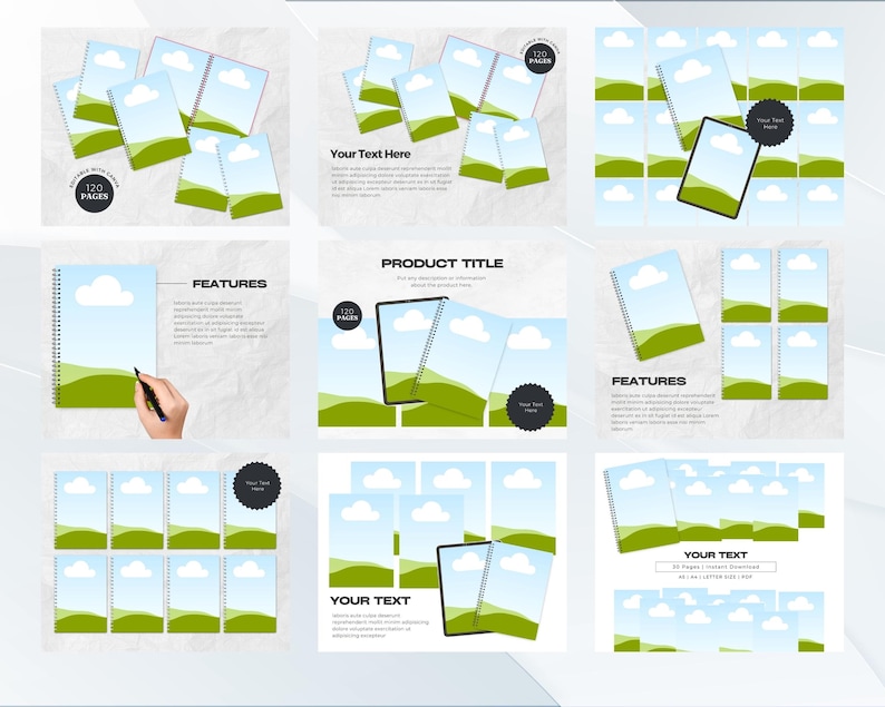 Planner Mockup, Journal Mockup, Etsy Templates, Canva Mockup, Digital Mockups, Product Mockup, Editable Mockup, Printable Mockup, Planner Template, Journal Template, Mockup Bundle