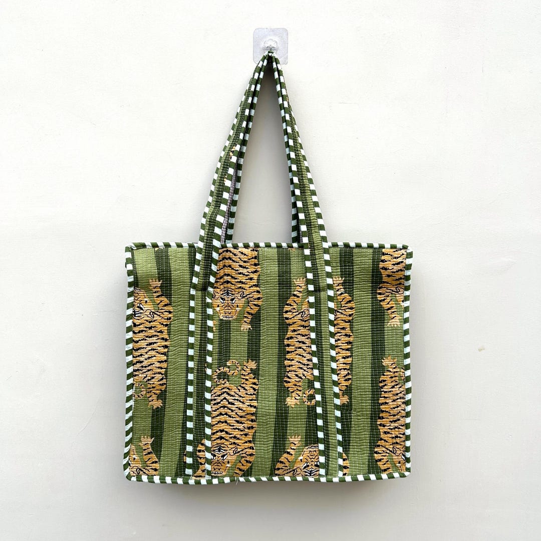 Tiger Stripe Market Tote Bag