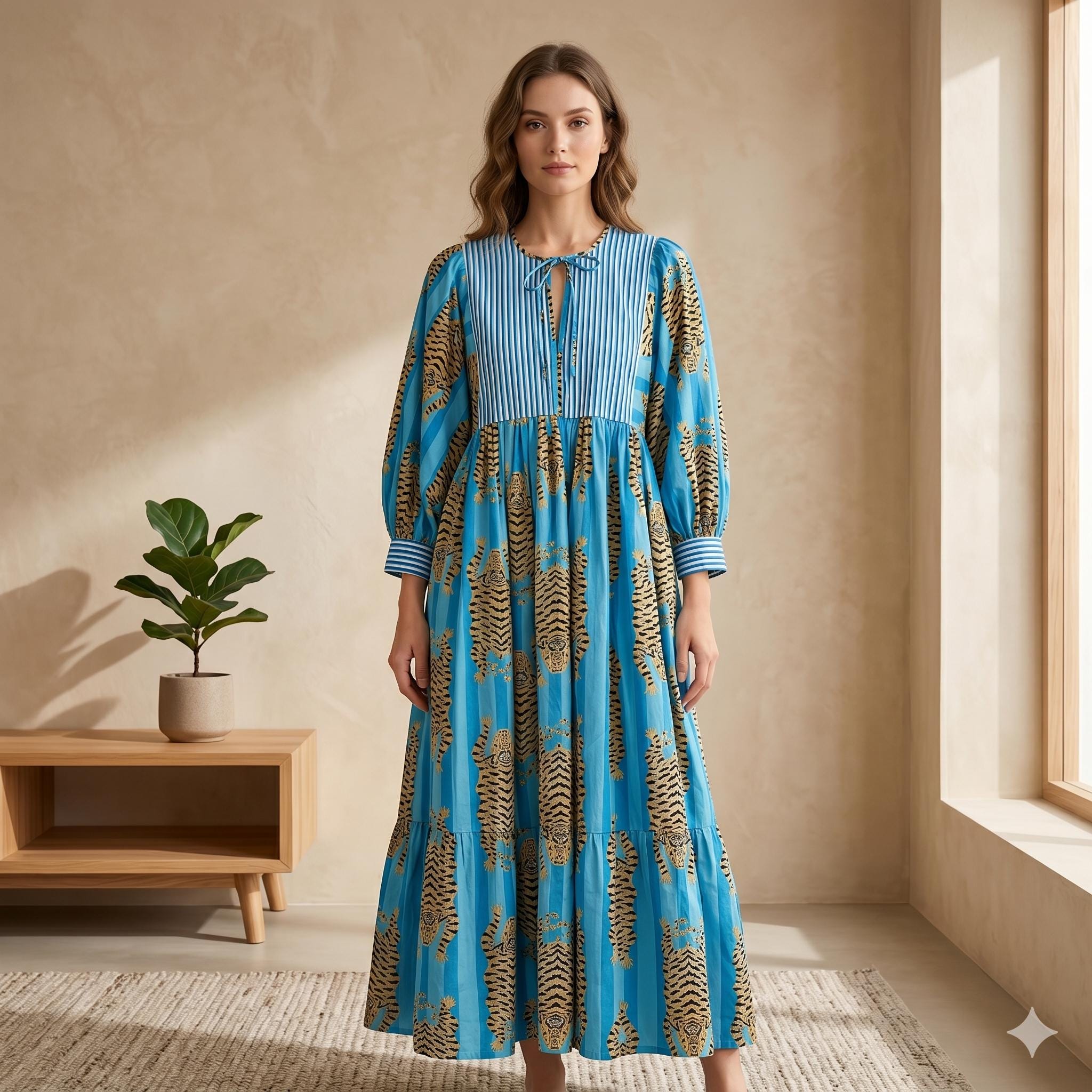 Hand Block Print Cotton Dress