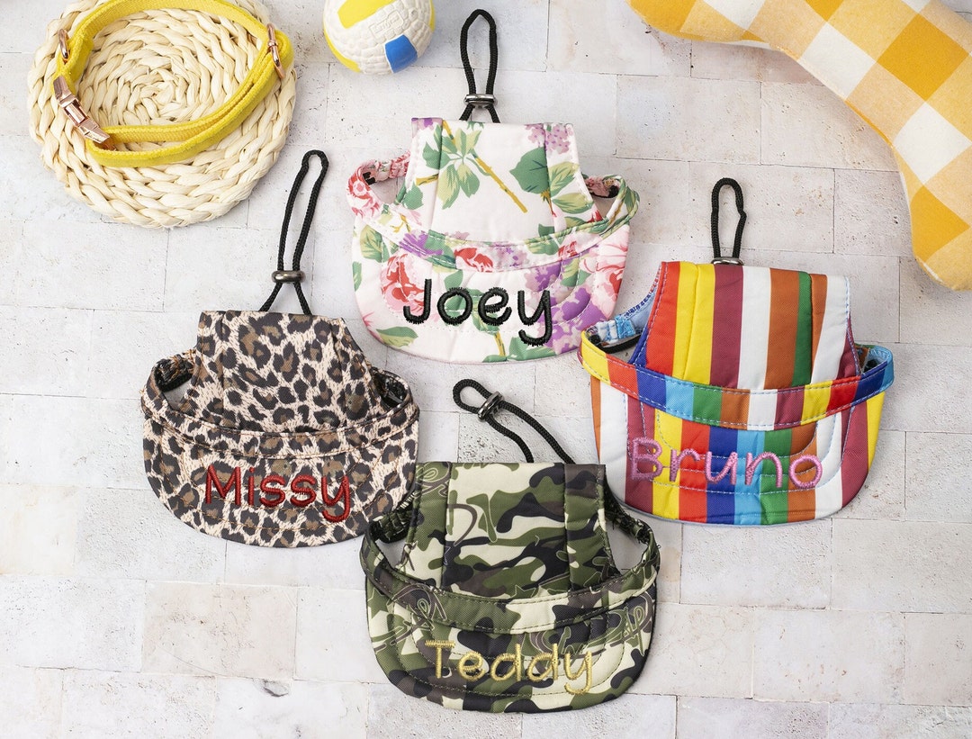 Personalized Dog Sun Hat Custom Dog Hat Dog Hats Dog Sun Visor Etsy