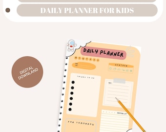 Kinder Tagesplaner Printable: Aktivitäten Zeichnung (Digitaler Download)