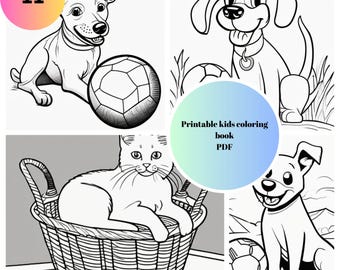 Simple Coloring Book for Toddlers Ages 2-5 | 10 Easy Pages | Beginner Printable PDF
