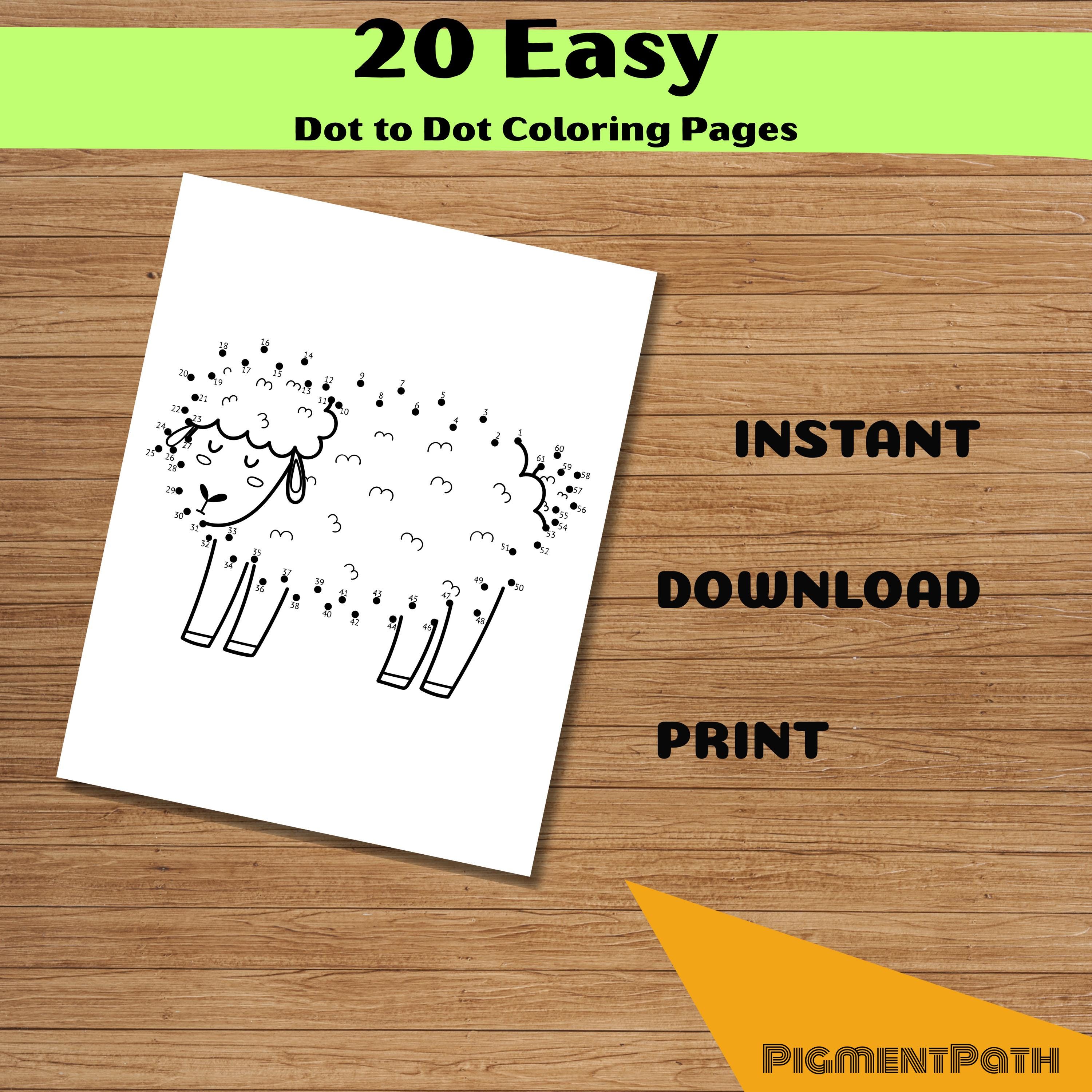 Dot to Dot Coloring Pages for Kids | 20 Fun Connect the Dots ...