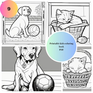 Cat & Dog Coloring Book for Kids: Fun Pet Animal Activity (PDF Download)