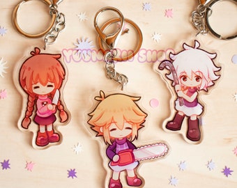 Yume Nikki Acrylic Keychains / Madotsuki Keychain / Yume 2kki Urotsuki Keychain / Dot Flow Sabitsuki Keychain / RPG Maker Horror Keychains