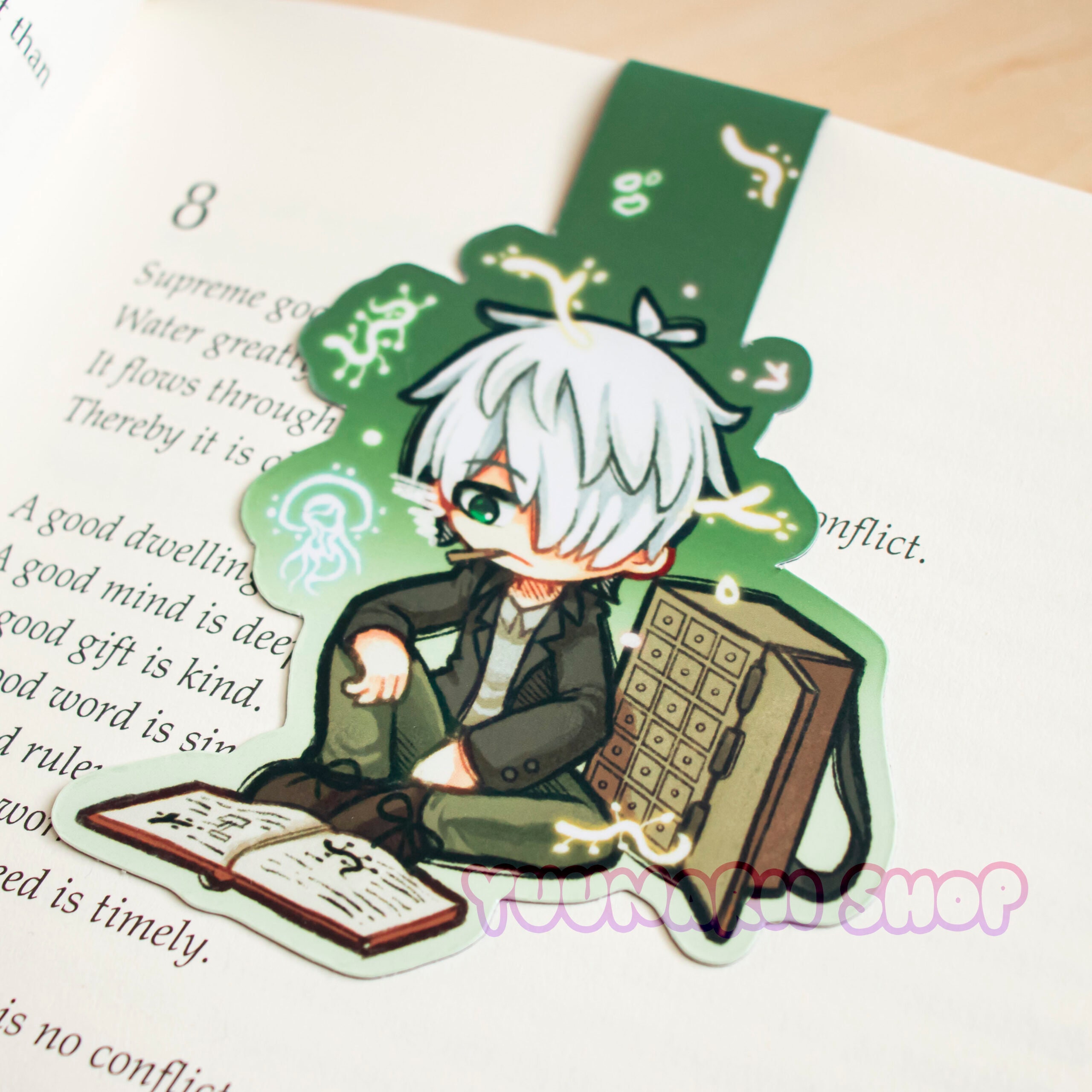 Ginko Magnetic Bookmark / Mushishi Anime Bookmark / Funny Bookmark / Manga Bookmark / Bookish Gift
