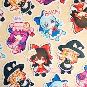 Touhou Fumo Fridge Magnets VOL. 1 / Touhou Magnets / Anime Fridge Magnets / Set of 4 / Meme Magnets