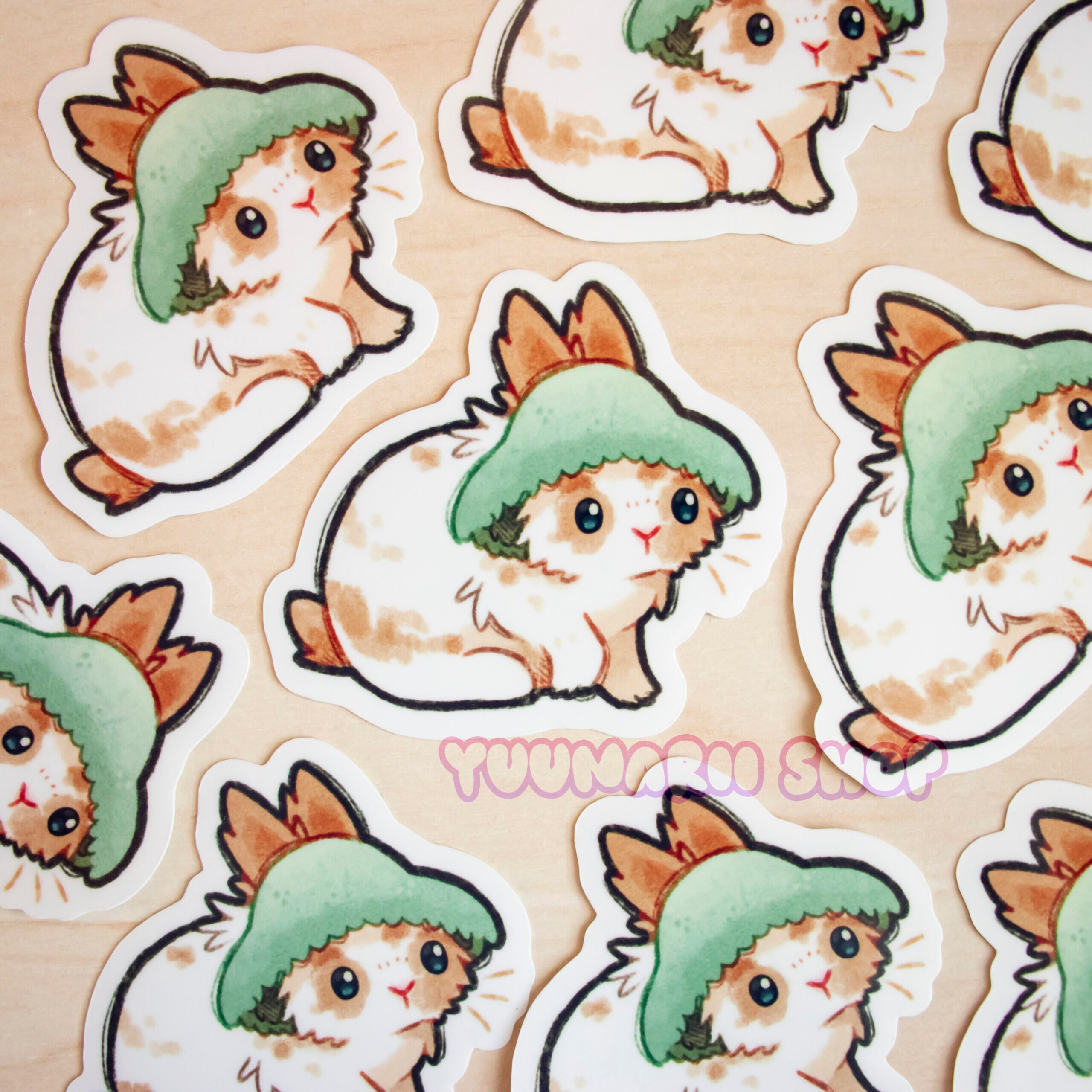 Mushroom Hat Bunny Vinyl Stickers / Rabbit Stickers / Autumn Stickers ...