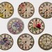 Vintage Face Clock Ephemera Clipart Bundle, Floral Clock Face, Crafting ...