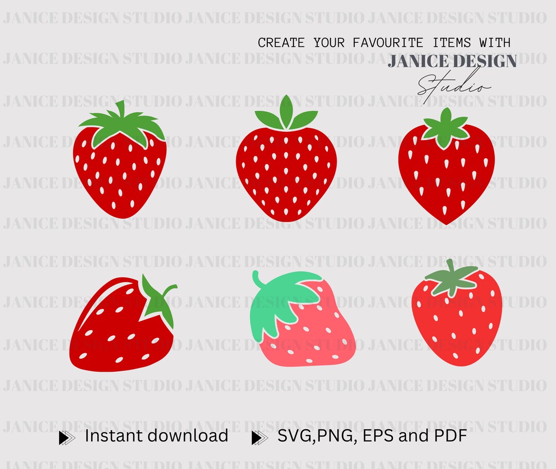 Strawberry Svg Bundle, Fruit Svg, Strawberry Cut File, Strawberry ...