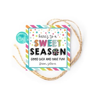 Druckbare Cheer Squad Back To School Tag | Bearbeitbar Hier ist zu einer süßen Saison Cheerleader Tag, niedlichen Cheer Squad Team Treat Geschenkanhänger, Hang Tag