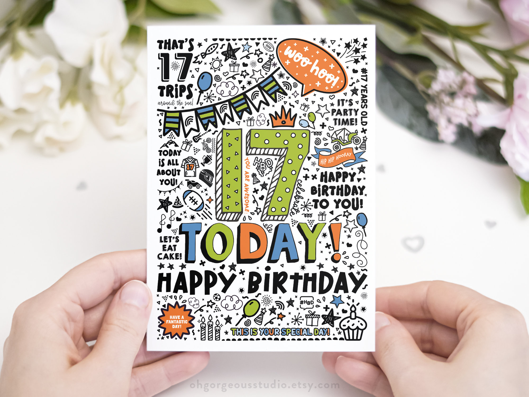 Free Printable Happy 17th Birthday Cards Free Printable Happy 17th Birthday Cards