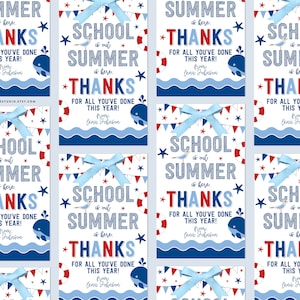 End of School Year Tag | Summer Gift Tag, Teacher Thank You, Last Day ...