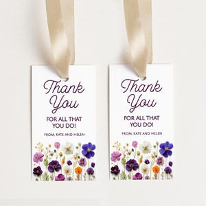 Printable Thank You Gift Tag | Editable Gift Tag for Employee ...
