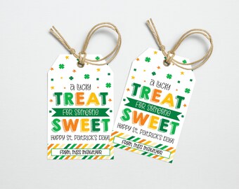 St. Patrick's Day Treat Tag: Editable Lucky Charm (PDF)