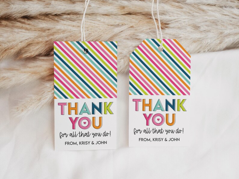 Editable Thank You Gift Tags: Appreciation Printable (corjl Editable ...