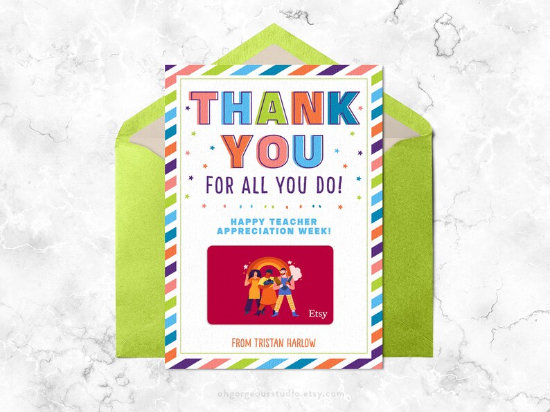 Printable Teacher Appreciation Card Teacher Appreciation Gift Card, Teacher Appreciation Week ...