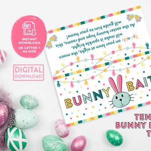 Osterhase Köder Leckerli Tasche Toppers | Bunny-Themed Printable für Kinder, Ostersüßigkeiten und Leckereien, Ostern Printable, Instant Download