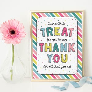 Appreciation Treat Table Sign: Staff, Teacher Thank You (printable) - Etsy