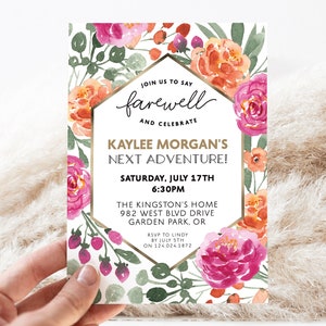 Editable Farewell Party Invitation | Printable Going Away Invite Template, Farewell, Moving Away Digital Invite Download, Printable Template