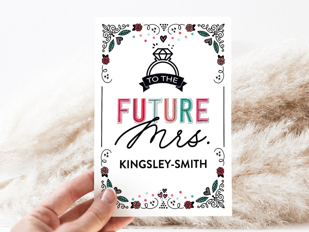 Future Mrs. Bridal Shower Card: Doodle Style Printable (digital ...