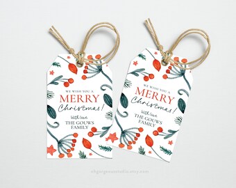 Utskrivbara julklappsetiketter | Redigerbara julklappsetiketter (2x3,5")