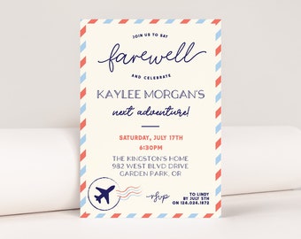 Editable Farewell Party Invitation Printable Going Away Invite Template ...