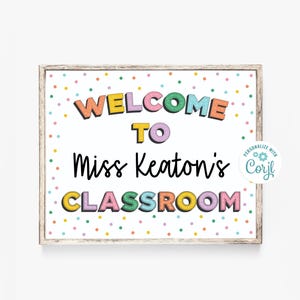 Welcome To My Classroom Sign, Classroom School Editable Sign Template, Custom Signage For Teacher, Classroom Decorations, Back To School