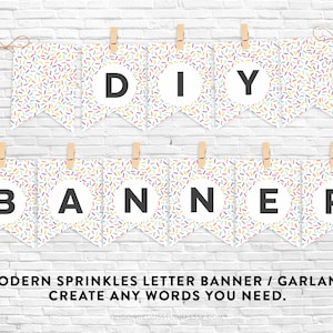 Sprinkles Alphabet Banner: DIY Party Decor (Instant Download)