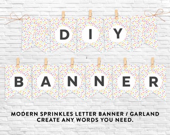 Sprinkles Alphabet Banner: DIY Party Decor (Instant Download)