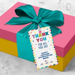 Printable Teacher Appreciation Gift Tag | Instant Download, Thanks A ...