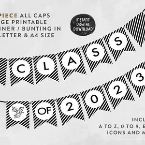 Black & White Stripe Printable Banner: DIY Party Decor (PDF)