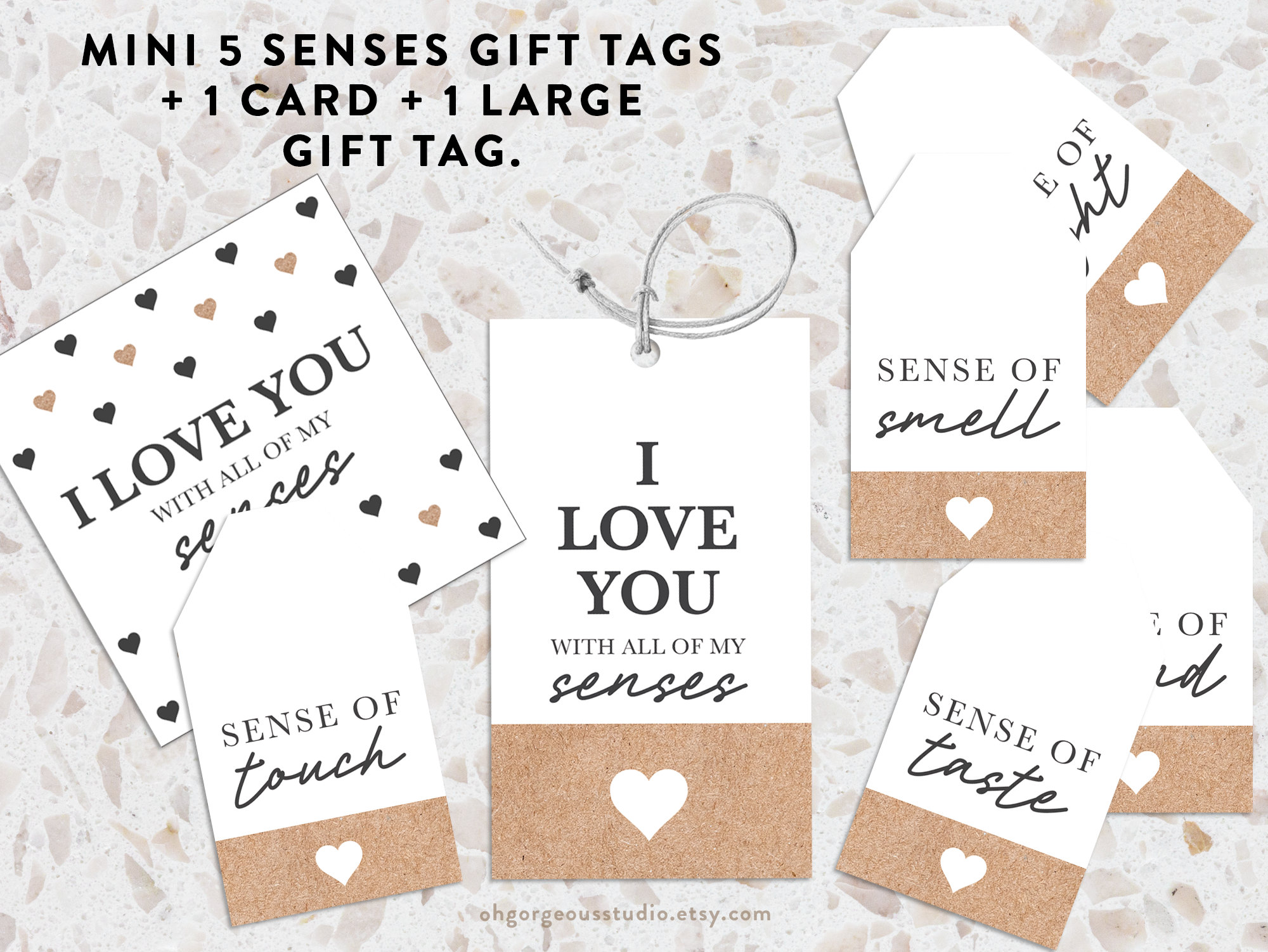 Five Senses Gift Tags & Card. Instant Download Printable. DIY Gift for  Friend, Boyfriend, Girlfriend. Valentines Birthday Christmas 5 Senses 