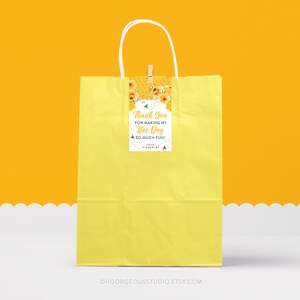 Honey Bee Party Favor Gift Tag | Sweet Honey Bee Hang Tag, Editable ...