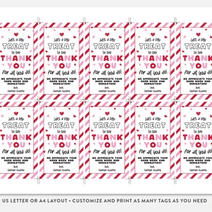 Printable Thank You Gift Tag Editable Gift Tag for Employee ...