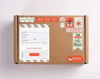Elf Special Delivery Stickers: Santa Official Postage (Printable, Instant Download)