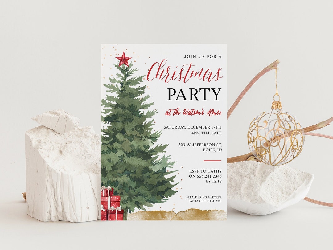 Buy Modern Christmas Party Invitation Template (digital Download) Online in  India - Etsy, image size:1080x811