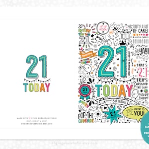Printable 21st Birthday Card | Instant Download Printable Card for 21st ...