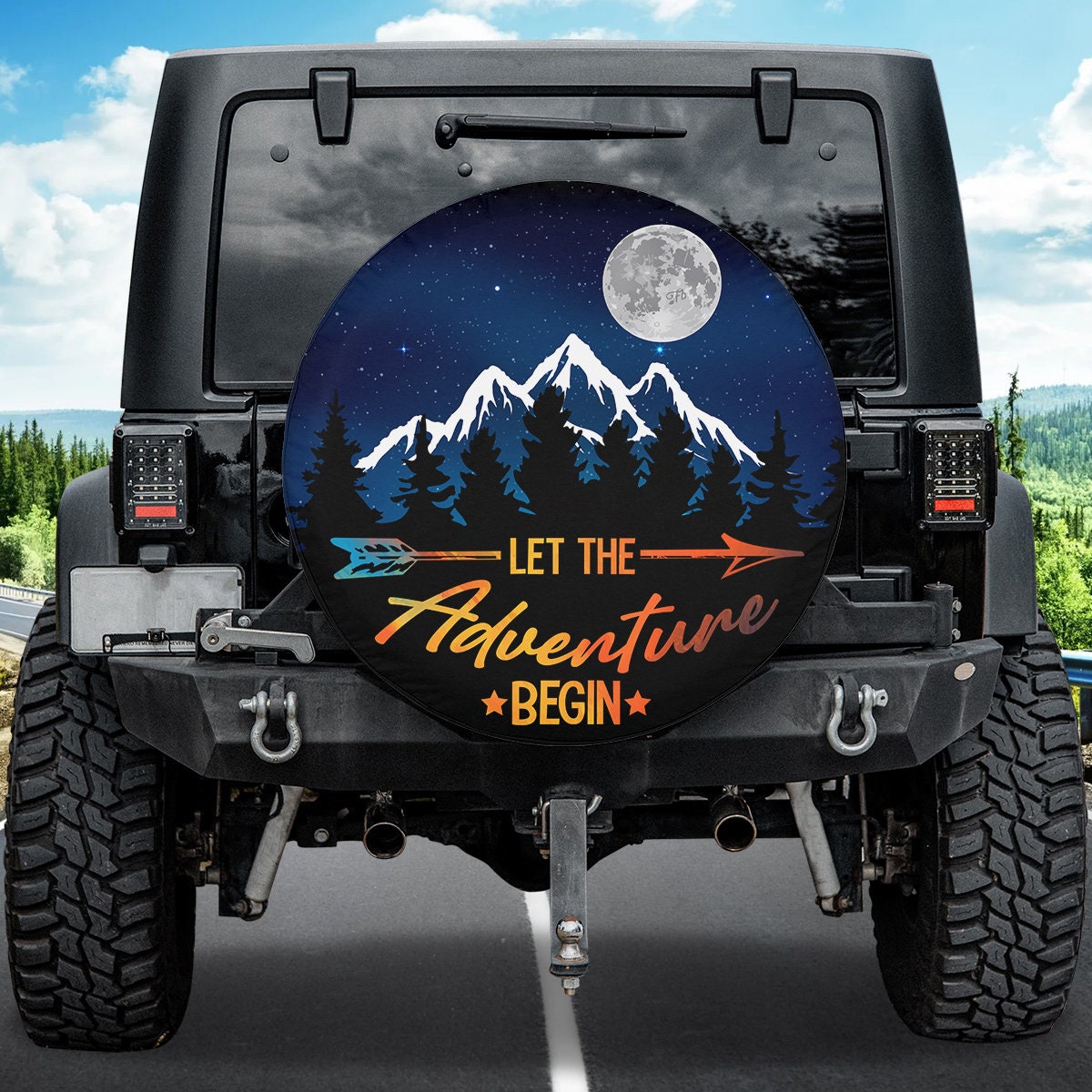 Let The Adventure Begin Spare Tire Cover