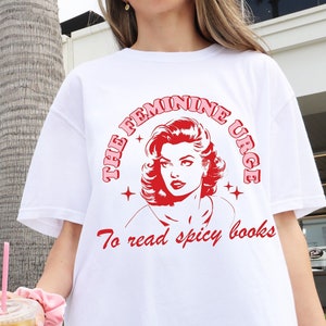 Funny Spicy book SVG and PNG | retro bookish svg, smut reader, the feminine urge svg, romance reader, fictional men svg, book boyfriend svg image 2