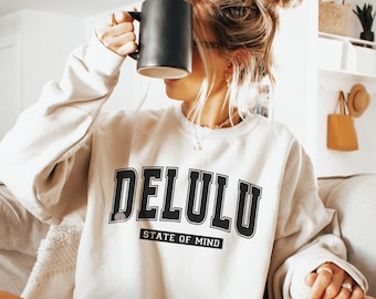 Delulu State of mind SVG and PNG | trendy svg cut, be delusional svg, varsity svg, funny png, svg, in my delulu era svg, png, stay delulu