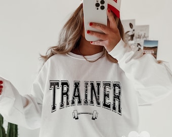Personal Trainer SVG and PNG | varsity gym svg, instructor svg, leg day svg, workout svg, lifting, fitness coach svg, gym girl svg, baddie