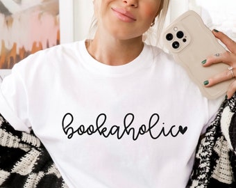 Bookaholic SVG and PNG | cute bookish svg, book lover svg, bookish png, reading shirt svg, spicy books svg, smut svg, booktrovert cut file