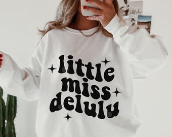 Little Miss Delulu SVG and PNG | trendy svg cut, be delusional svg, delulu state of mind svg, in my delulu era svg, png, stay delulu